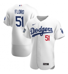 Men Los Angeles Dodgers 51 Dylan Floro Men Nike White Home 2020 World Series Bound Flex Base Player MLB Jersey Men Los Angeles Dodgers 51 Dylan Floro Men Nike White Home 2020 World Series Bound Flex Base Player MLB Jersey