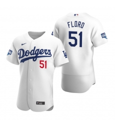 Men Los Angeles Dodgers 51 Dylan Floro White 2020 World Series Champions Flex Base Jersey Men Los Angeles Dodgers 51 Dylan Floro White 2020 World Series Champions Flex Base Jersey
