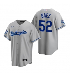 Men Los Angeles Dodgers 52 Pedro Baez Gray 2020 World Series Champions Replica Jersey Men Los Angeles Dodgers 52 Pedro Baez Gray 2020 World Series Champions Replica Jersey