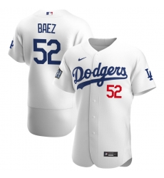 Men Los Angeles Dodgers 52 Pedro Baez Men Nike White Home 2020 World Series Bound Flex Base Player MLB Jersey Men Los Angeles Dodgers 52 Pedro Baez Men Nike White Home 2020 World Series Bound Flex Base Player MLB Jersey