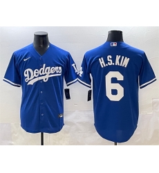 Men Los Angeles Dodgers 6 H S Kim Royal Cool Base Stitched Baseball Jersey Men Los Angeles Dodgers 6 H S Kim Royal Cool Base Stitched Baseball Jersey