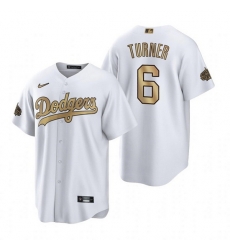 Men Los Angeles Dodgers 6 Trea Turner 2022 All Star White Cool Base Stitched Baseball Jersey Men Los Angeles Dodgers 6 Trea Turner 2022 All Star White Cool Base Stitched Baseball Jersey