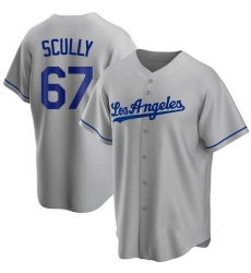 Men Los Angeles Dodgers 67 Vin Scully Grey Cool Base Stitched Baseball Jersey Men Los Angeles Dodgers 67 Vin Scully Grey Cool Base Stitched Baseball Jersey