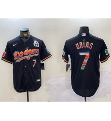 Men Los Angeles Dodgers 7 Black Mexico California Patch Vapor Premier Limited Stitched Baseball Jersey Men Los Angeles Dodgers 7 Black Mexico California Patch Vapor Premier Limited Stitched Baseball Jersey