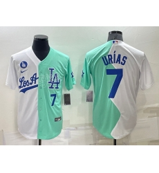 Men Los Angeles Dodgers 7 Julio Urias 2022 All Star White Green Cool Base Stitched Baseball Jerseys Men Los Angeles Dodgers 7 Julio Urias 2022 All Star White Green Cool Base Stitched Baseball Jerseys