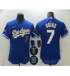 Men Los Angeles Dodgers 7 Julio Urias Blue Gold 2 20 Patch Stitched MLB Flex Base Nike Jersey Men Los Angeles Dodgers 7 Julio Urias Blue Gold 2 20 Patch Stitched MLB Flex Base Nike Jersey