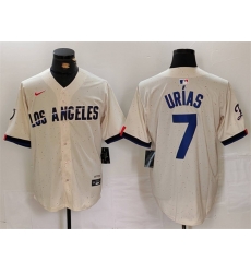 Men Los Angeles Dodgers 7 Julio Urias Cream Stitched Baseball Jersey Men Los Angeles Dodgers 7 Julio Urias Cream Stitched Baseball Jersey