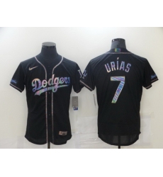 Men Los Angeles Dodgers 7 Urias Black Colorful Edition Elite 2021 Nike MLB Jersey Men Los Angeles Dodgers 7 Urias Black Colorful Edition Elite 2021 Nike MLB Jersey