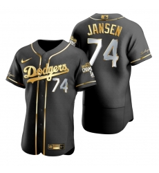 Men Los Angeles Dodgers 74 Kenley Jansen Black 2020 World Series Champions Gold Edition Jersey Men Los Angeles Dodgers 74 Kenley Jansen Black 2020 World Series Champions Gold Edition Jersey