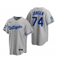 Men Los Angeles Dodgers 74 Kenley Jansen Gray 2020 World Series Champions Road Replica Jersey Men Los Angeles Dodgers 74 Kenley Jansen Gray 2020 World Series Champions Road Replica Jersey