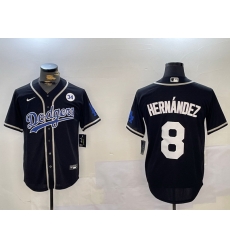 Men Los Angeles Dodgers 8 Enrique Hernandez Black 2024 World Series Cool Base Stitched Baseball Jersey 2 Men Los Angeles Dodgers 8 Enrique Hernandez Black 2024 World Series Cool Base Stitched Baseball Jersey 2