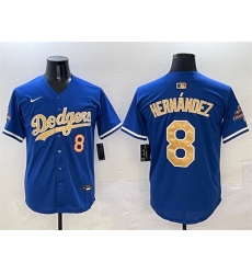 Men Los Angeles Dodgers 8 Enrique Hernandez Royal 2025 Gold Collection Limited Stitched Baseball Jersey Men Los Angeles Dodgers 8 Enrique Hernandez Royal 2025 Gold Collection Limited Stitched Baseball Jersey