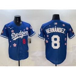 Men Los Angeles Dodgers 8 Enrique Hernandez Royal 2025 Tokyo Series Limited Stitched Baseball Jersey