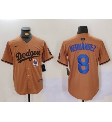 Men Los Angeles Dodgers 8 Kik E9 Hernandez Brown Cool Base Stitched Baseball Jersey 5 Men Los Angeles Dodgers 8 Kik E9 Hernandez Brown Cool Base Stitched Baseball Jersey 5