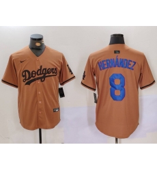 Men Los Angeles Dodgers 8 Kike Hernandez Brown Cool Base Stitched Baseball Jersey 7 Men Los Angeles Dodgers 8 Kike Hernandez Brown Cool Base Stitched Baseball Jersey 7