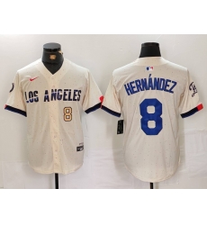 Men Los Angeles Dodgers 8 Kike Hernandez Cream Stitched Baseball Jersey 7 Men Los Angeles Dodgers 8 Kike Hernandez Cream Stitched Baseball Jersey 7