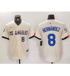 Men Los Angeles Dodgers 8 Kike Hernandez Cream Stitched Baseball Jersey 9 Men Los Angeles Dodgers 8 Kike Hernandez Cream Stitched Baseball Jersey 9