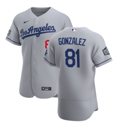 Men Los Angeles Dodgers 81 Victor Gonzalez Men Nike Gray Road 2020 World Series Bound Flex Base Team MLB Jersey Men Los Angeles Dodgers 81 Victor Gonzalez Men Nike Gray Road 2020 World Series Bound Flex Base Team MLB Jersey