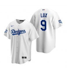 Men Los Angeles Dodgers 9 Gavin Lux White 2020 World Series Champions Replica Jersey Men Los Angeles Dodgers 9 Gavin Lux White 2020 World Series Champions Replica Jersey