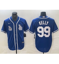 Men Los Angeles Dodgers 99 Joe Kelly Blue Cool Base Stitched Baseball Jersey 1 Men Los Angeles Dodgers 99 Joe Kelly Blue Cool Base Stitched Baseball Jersey 1