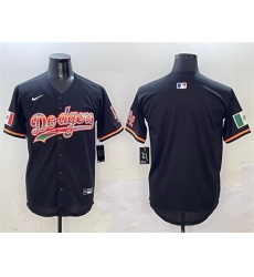 Men Los Angeles Dodgers Blank Black Mexico Limited Stitched Baseball Jersey