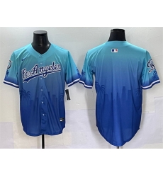 Men Los Angeles Dodgers Blank Blue Limited Stitched Baseball Jersey