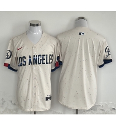 Men Los Angeles Dodgers Blank Cream Stitched Baseball Jersey Men Los Angeles Dodgers Blank Cream Stitched Baseball Jersey
