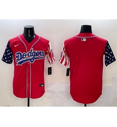Men Los Angeles Dodgers Blank Red Limited Stitched Baseball Jersey