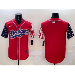 Men Los Angeles Dodgers Blank Red Limited Stitched Baseball Jersey