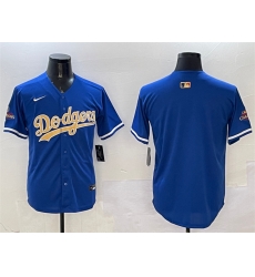 Men Los Angeles Dodgers Blank Royal 2025 Gold Collection Limited Stitched Baseball Jersey 001