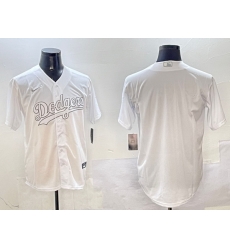 Men Los Angeles Dodgers Blank White Cool Base Stitched Baseball Jersey