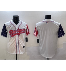 Men Los Angeles Dodgers Blank White Limited Stitched Baseball Jersey