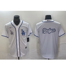 Men Los Angeles Dodgers Gig logo White Cool Base Stitched Baseball Jersey 4 Men Los Angeles Dodgers Gig logo White Cool Base Stitched Baseball Jersey 4