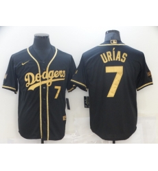Men Los Angeles Dodgers Julio Urias 7 Black Gold MLB Stitched Jersey Men Los Angeles Dodgers Julio Urias 7 Black Gold MLB Stitched Jersey