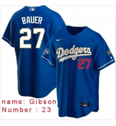 Men Los Angeles Dodgers Kirk Gibson 23 Championship Gold Trim Blue Limited All Stitched Flex Base Jersey Men Los Angeles Dodgers Kirk Gibson 23 Championship Gold Trim Blue Limited All Stitched Flex Base Jersey