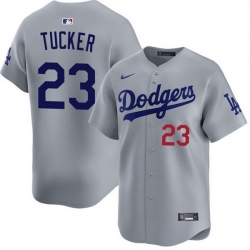 Men Los Angeles Dodgers  Kyle Tucker Grey 2026 Limited Stitched Baseball Jersey