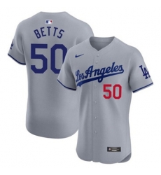 Men Los Angeles Dodgers Mookie Betts #50 Gray Flex Base 2024 Home Stitched Jersey Men Los Angeles Dodgers Mookie Betts #50 Gray Flex Base 2024 Home Stitched Jersey