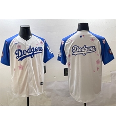 Men Los Angeles Dodgers Team Big Logo White Royal 2025 Tokyo Series Limited Stitched Baseball Jersey 002 Men Los Angeles Dodgers Team Big Logo White Royal 2025 Tokyo Series Limited Stitched Baseball Jersey 002