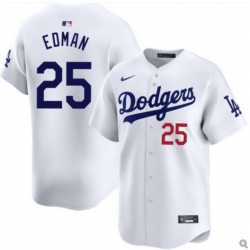 Men Los Angeles Dodgers Tommy Edman #25 White Flex Base Stitched MLB Jersey