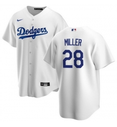 Men Men Los Angeles Dodgers 28 Bobby Miller White Cool Base Stitched Baseball Jersey Men Men Los Angeles Dodgers 28 Bobby Miller White Cool Base Stitched Baseball Jersey