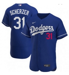 Men Men Los Angeles Dodgers 31 Max Scherzer Royal Alternate Jersey Men Men Los Angeles Dodgers 31 Max Scherzer Royal Alternate Jersey