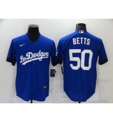 Men Nike Los Angeles Dodgers #50 Mookie Betts Blue Cool Base Player Jersey Men Nike Los Angeles Dodgers #50 Mookie Betts Blue Cool Base Player Jersey