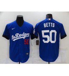 Men Nike Los Angeles Dodgers #50 Mookie Betts Blue Elite City Player Jersey Men Nike Los Angeles Dodgers #50 Mookie Betts Blue Elite City Player Jersey