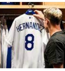 Men kike Hernandez #8 Dodgers White Flex Base jersey Men kike Hernandez #8 Dodgers White Flex Base jersey