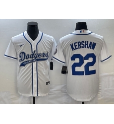 Men's Los Angeles Dodgers #22 Clayton Kershaw White Cool Base Stitched Baseball Jersey1 Men's Los Angeles Dodgers #22 Clayton Kershaw White Cool Base Stitched Baseball Jersey1