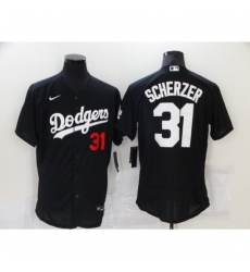 Men's Los Angeles Dodgers #31 Max Scherzer Black Elite Nike Jersey Men's Los Angeles Dodgers #31 Max Scherzer Black Elite Nike Jersey