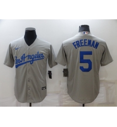 Men's Los Angeles Dodgers #5 Freddie Freeman Grey Stitched MLB Cool Base Nike Jersey Men's Los Angeles Dodgers #5 Freddie Freeman Grey Stitched MLB Cool Base Nike Jersey