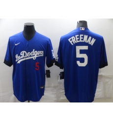 Men's Los Angeles Dodgers #5 Freddie Freeman Royal City Connect Flex Base Stitched Jersey Men's Los Angeles Dodgers #5 Freddie Freeman Royal City Connect Flex Base Stitched Jersey