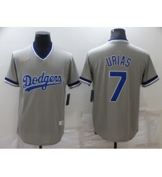 Men's Los Angeles Dodgers #7 Julio Urias Grey Stitched Baseball Jersey Men's Los Angeles Dodgers #7 Julio Urias Grey Stitched Baseball Jersey