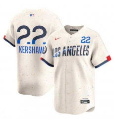 Men's Los Angeles Dodgers Clayton Kershaw Nike Cream 2024 City Connect Limited Player Jersey Men's Los Angeles Dodgers Clayton Kershaw Nike Cream 2024 City Connect Limited Player Jersey